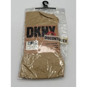 Vintage Discontinued DKNY Med Women Luster Thigh High Gold Metallic 1991